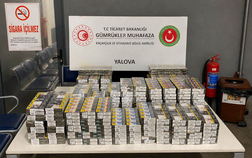 Yalova Ro-Ro Limanı’nda 2 Tırda 2 Bin 160 Paket Sigara Ele Geçirildi