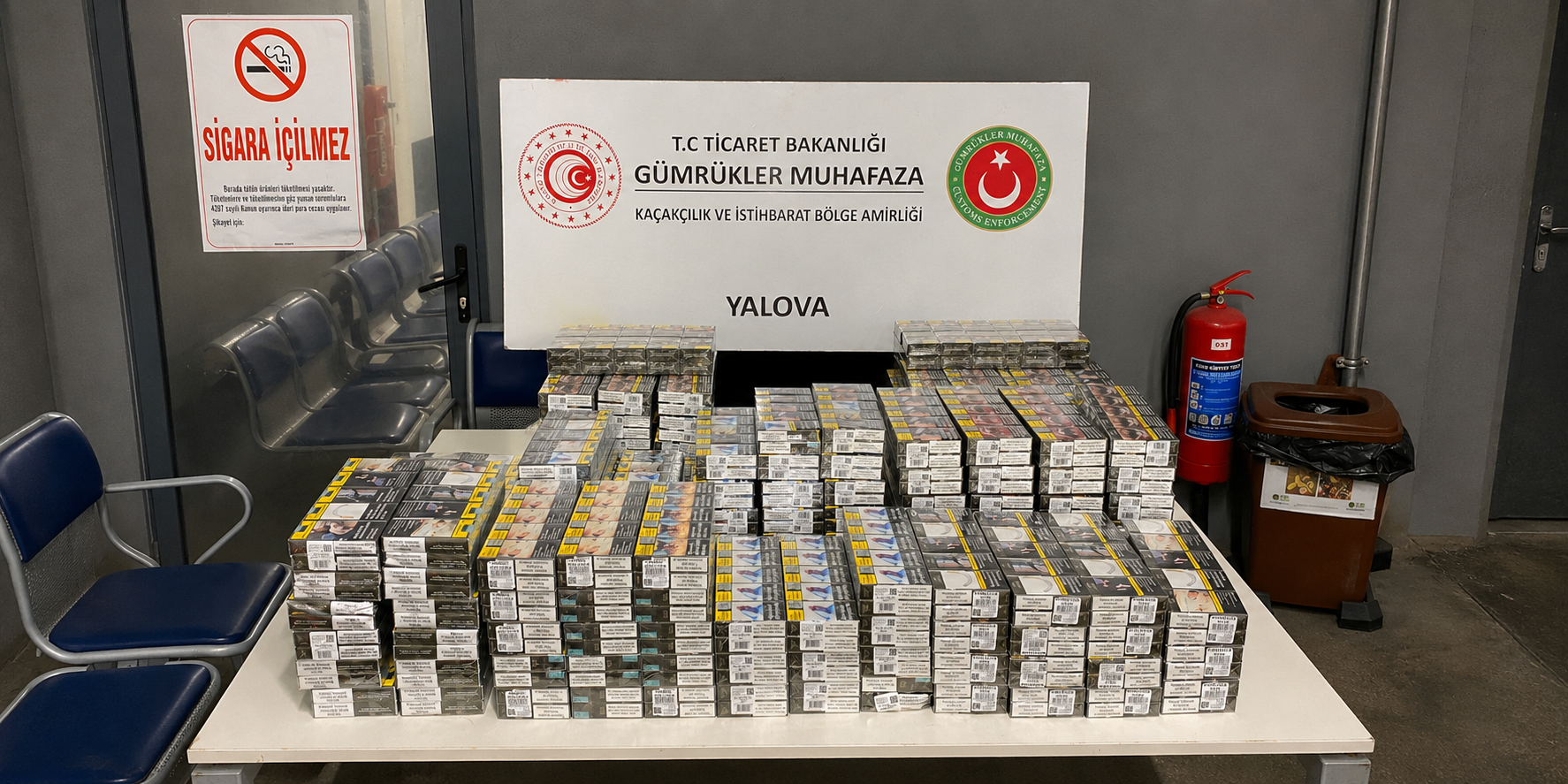 Yalova Ro-Ro Limanı’nda 2 Tırda 2 Bin 160 Paket Sigara Ele Geçirildi